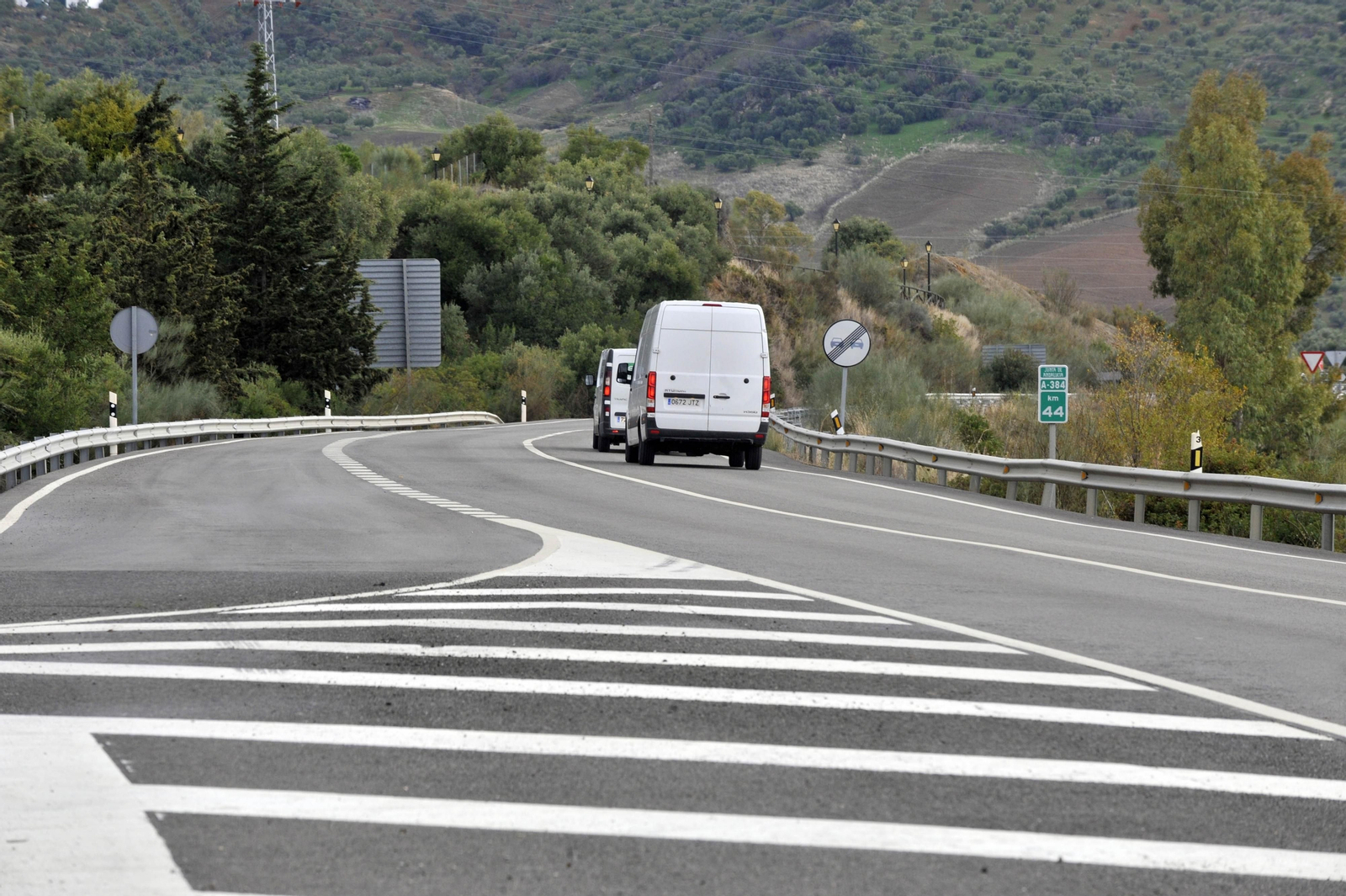 La Junta acomete obras de emergencia en un tramo de la carretera A-384 en Olvera
