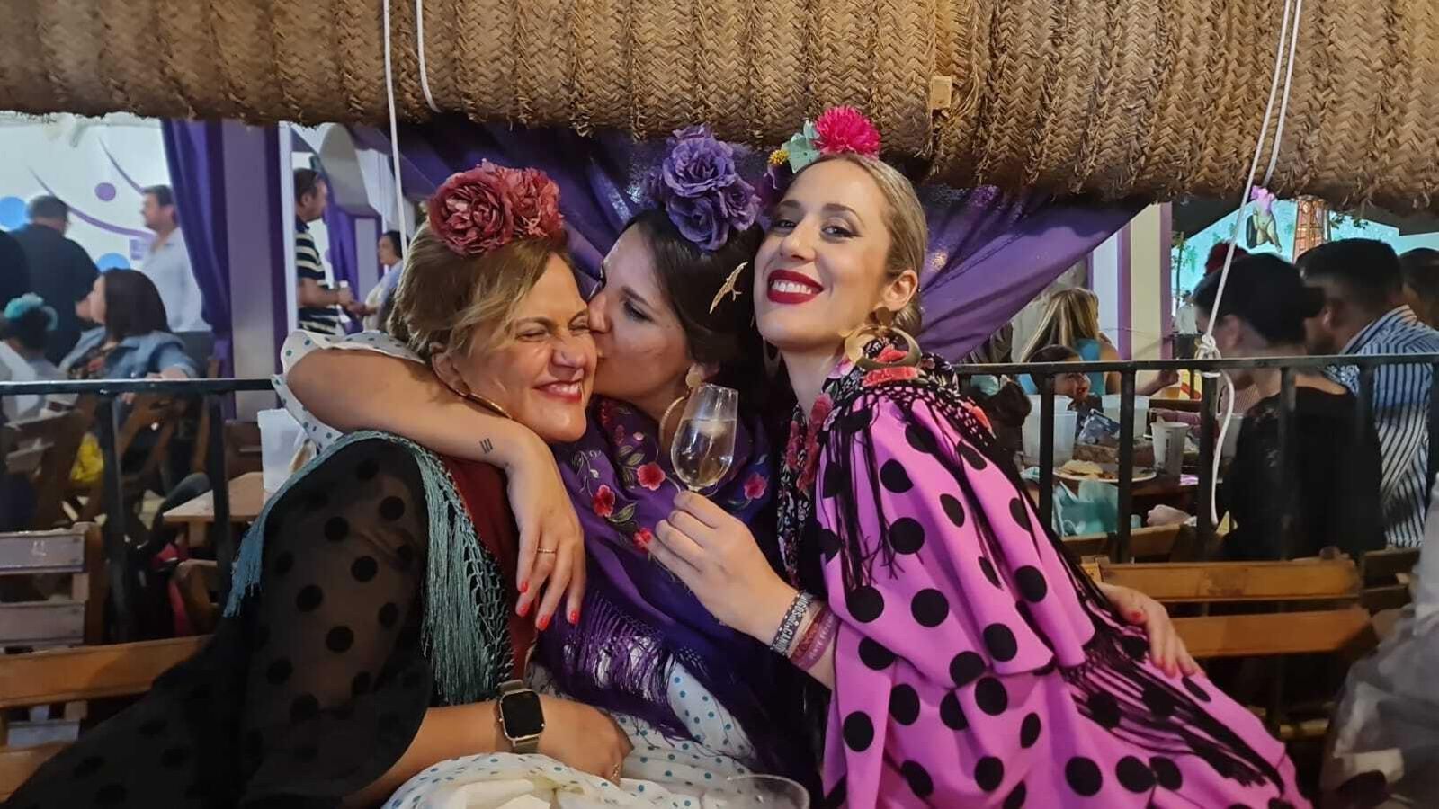 'Faranduleras' en la Feria de Jerez.