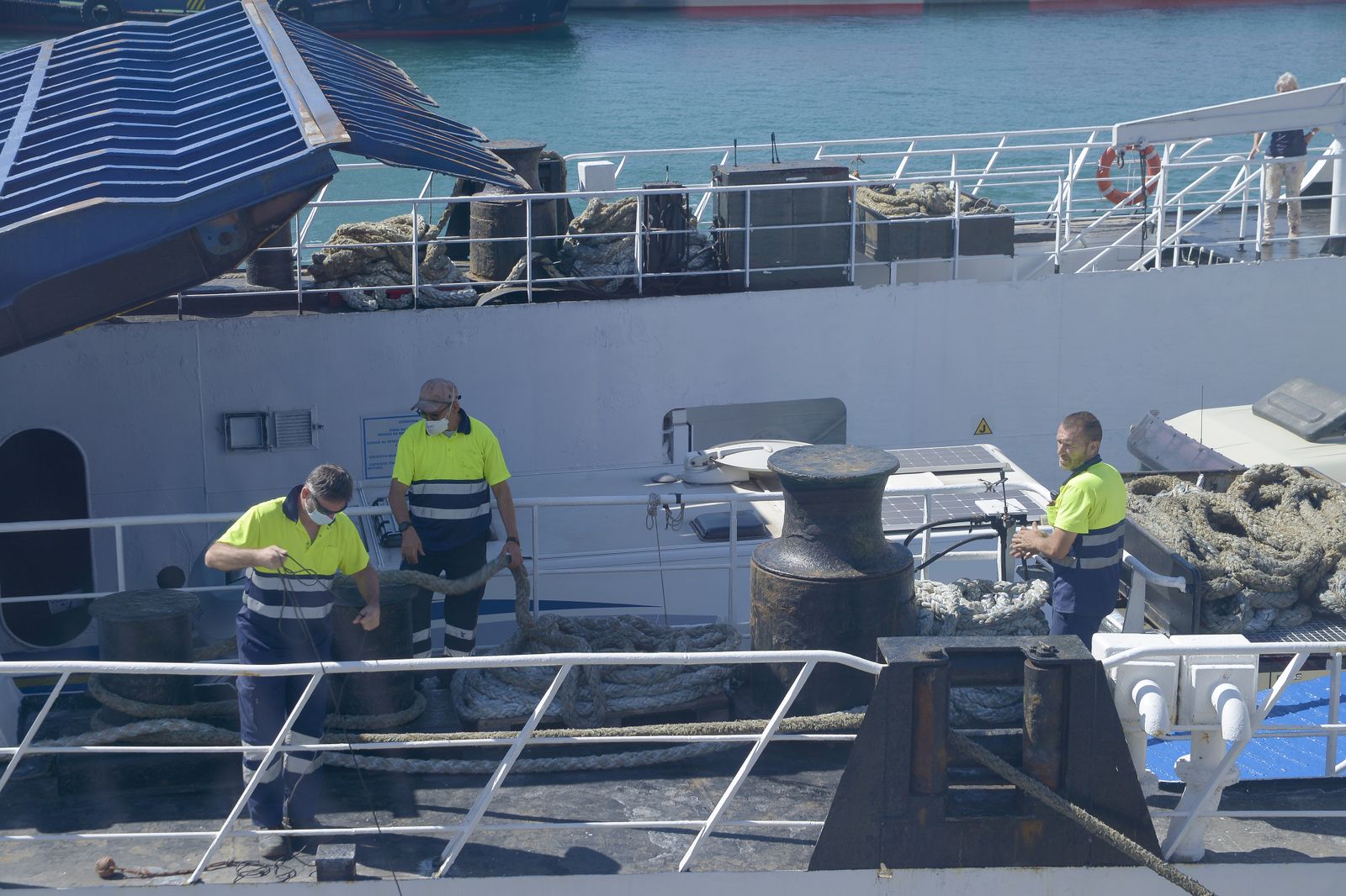 Fotos del atraque del buque Ciudad de Malaga