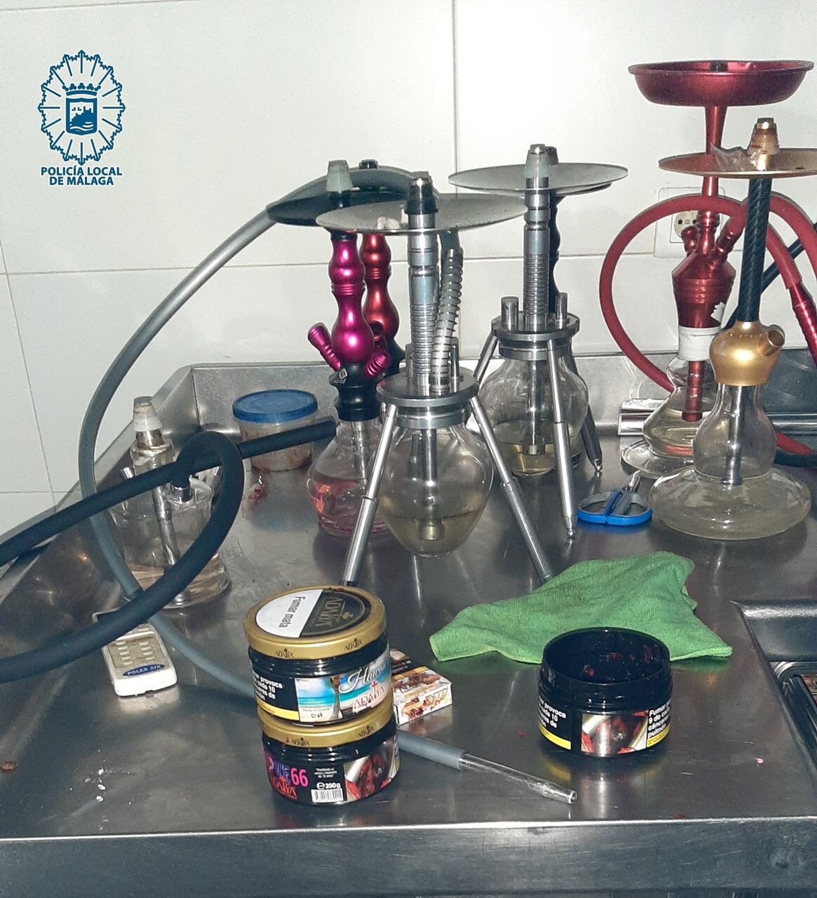 Cachimbas incautadas en otra actuación