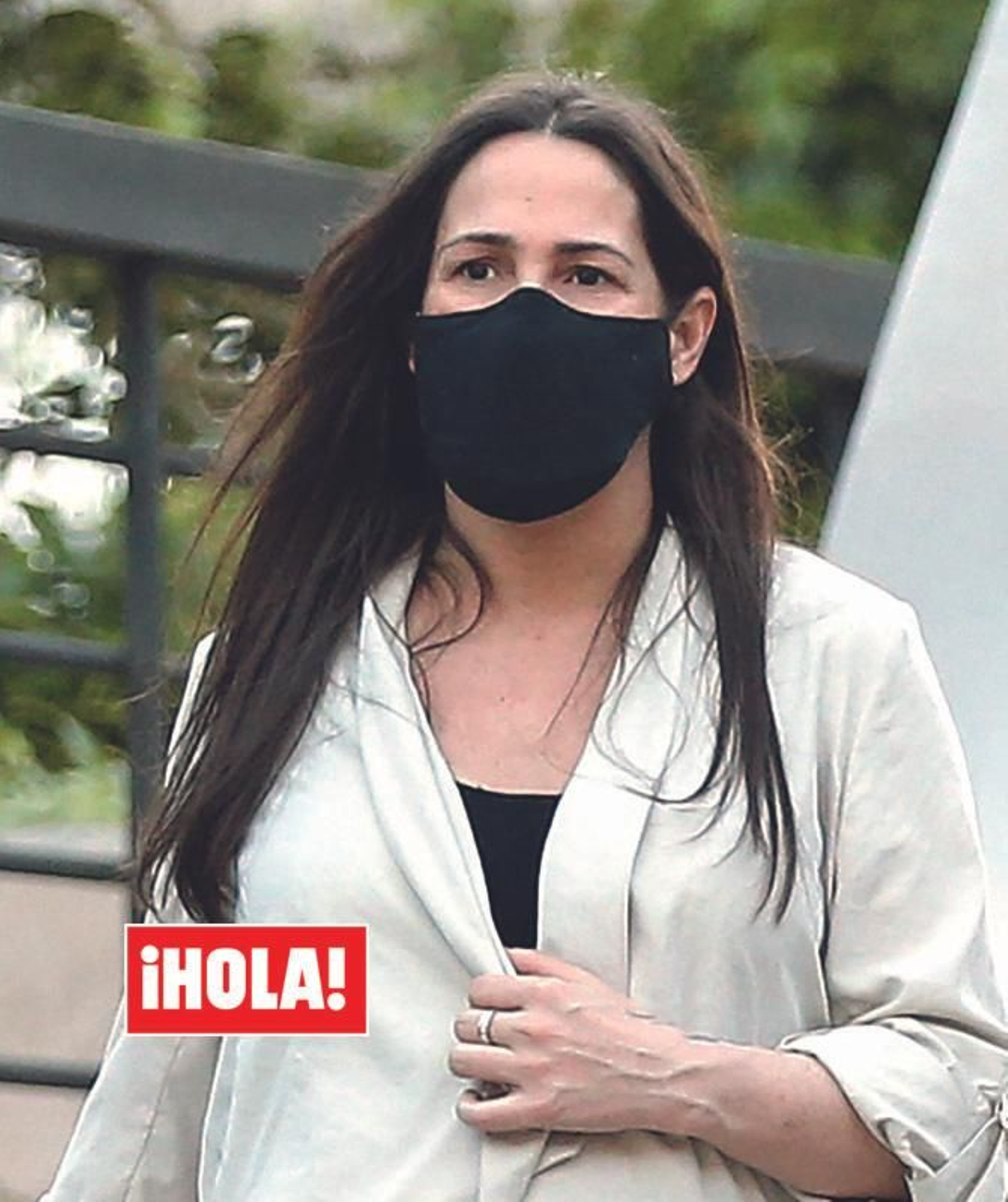Malú, con mascarilla, acudiendo a su última revisión médica.