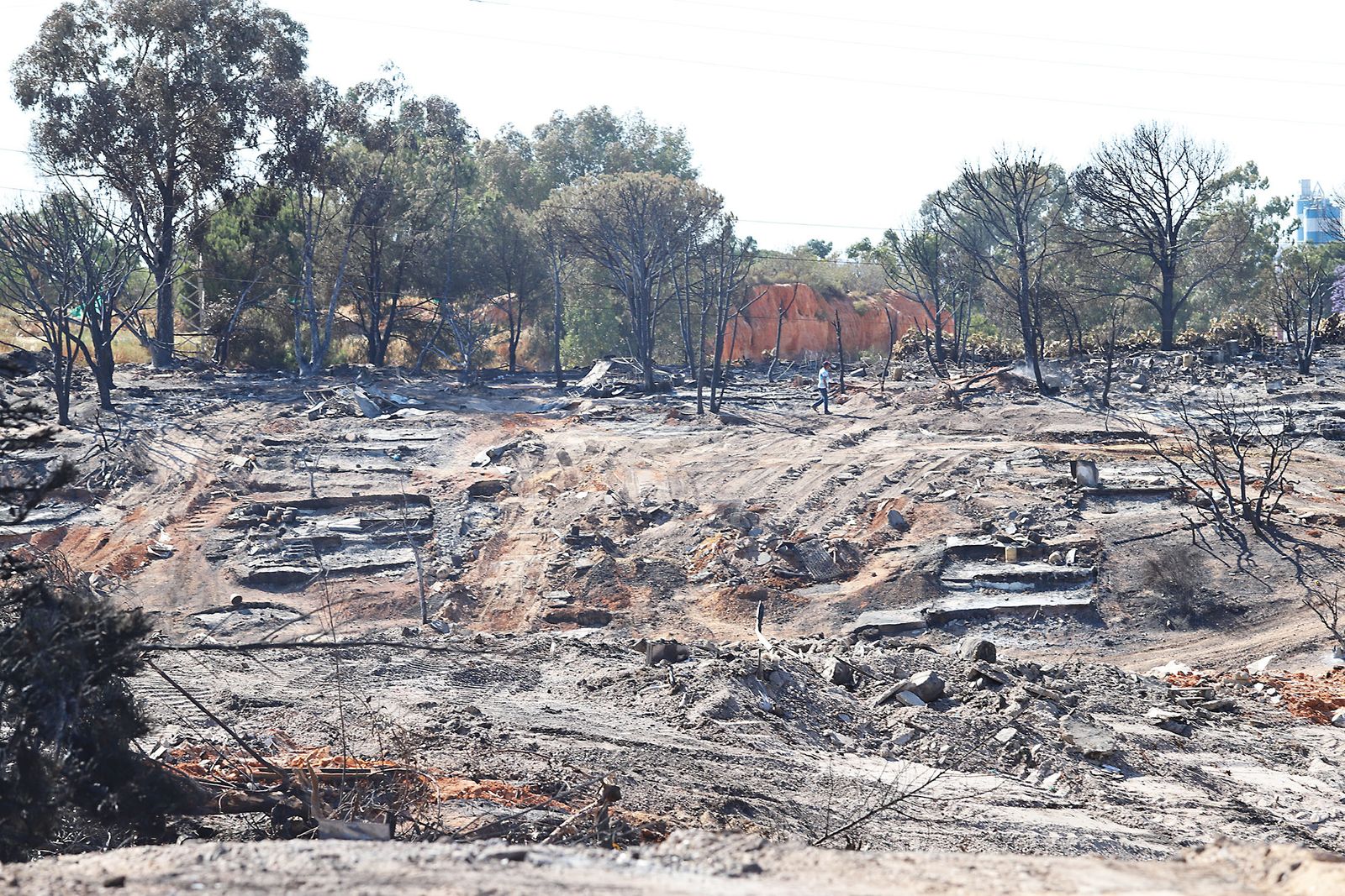 Así quedó el asentamiento de chabolas en Palos de la Frontera tras el incendio