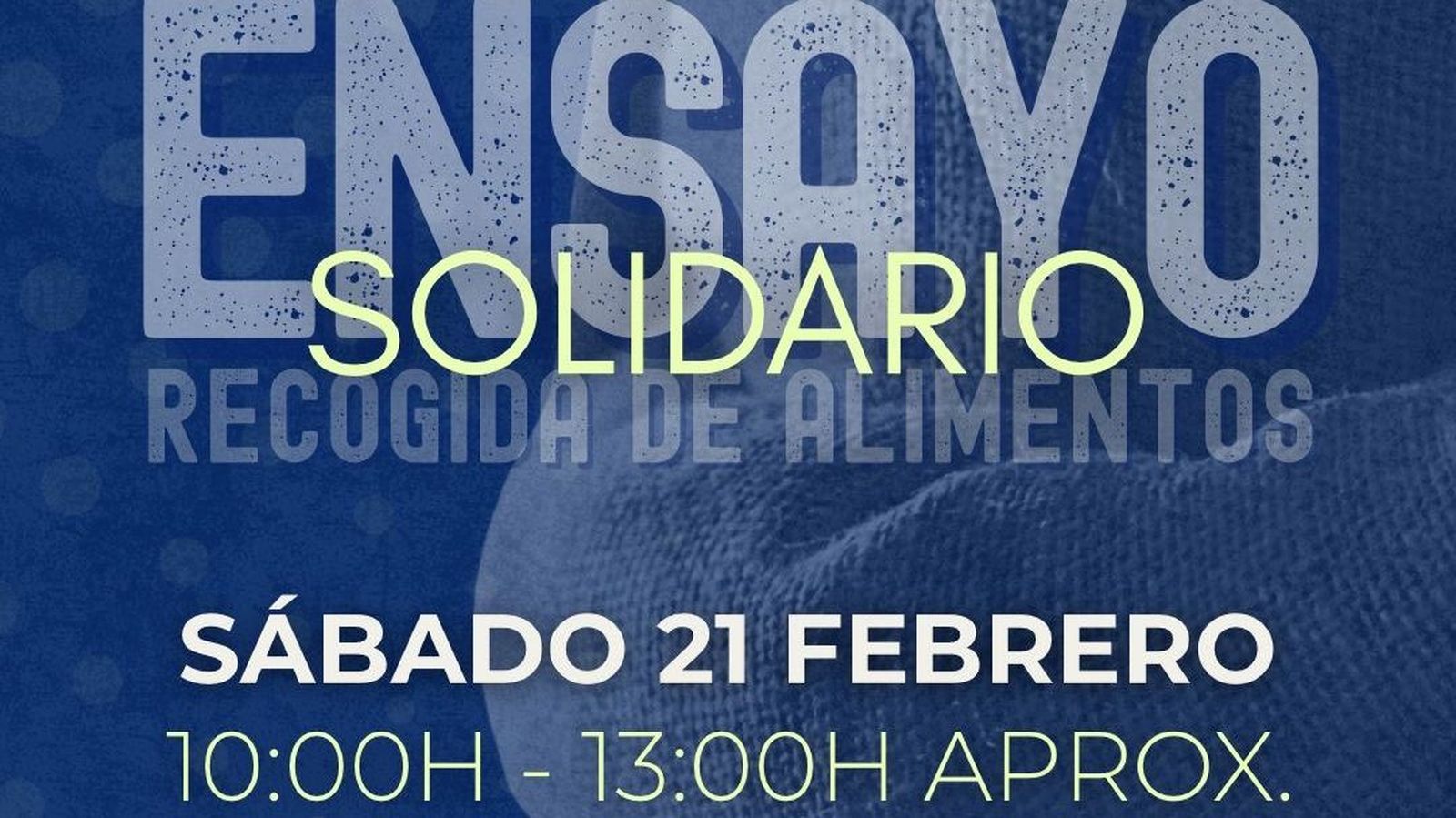 Cartel del ensayo solidario.