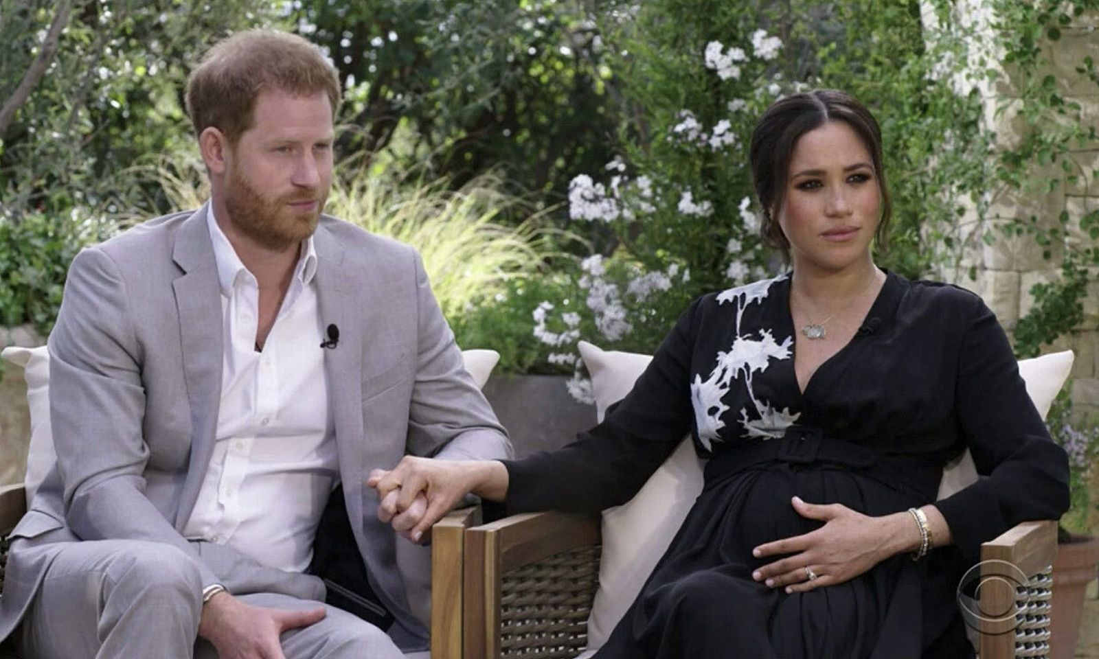 Los duques de Sussex, en un momento de su aparición televisiva.