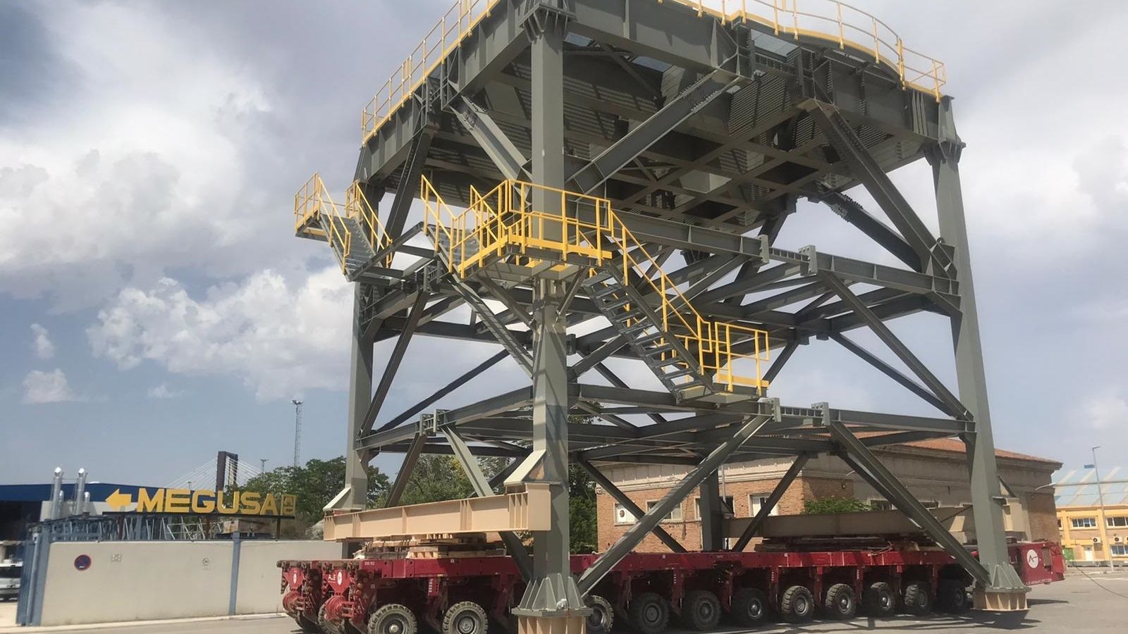 Estructura para cargadero de cereal fabricada por Megusa.