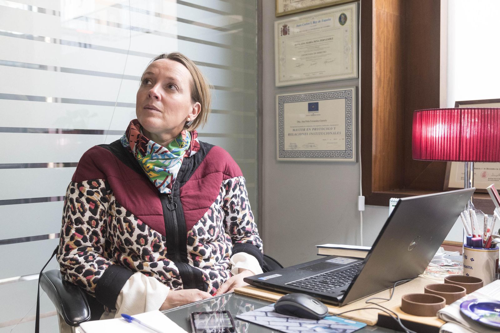 Ana de la Peña, en su despacho de la calle Harinas del bufete Rull y Zalba.