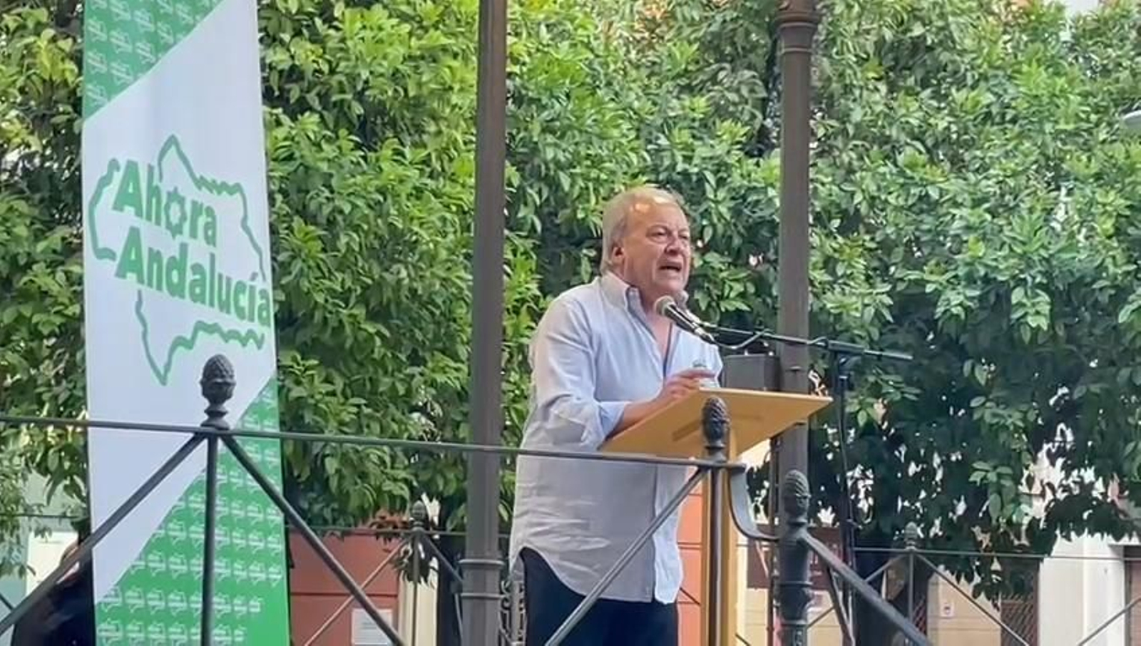 Pedro Pacheco, en el mitin de Ahora Andalucía en Jerez