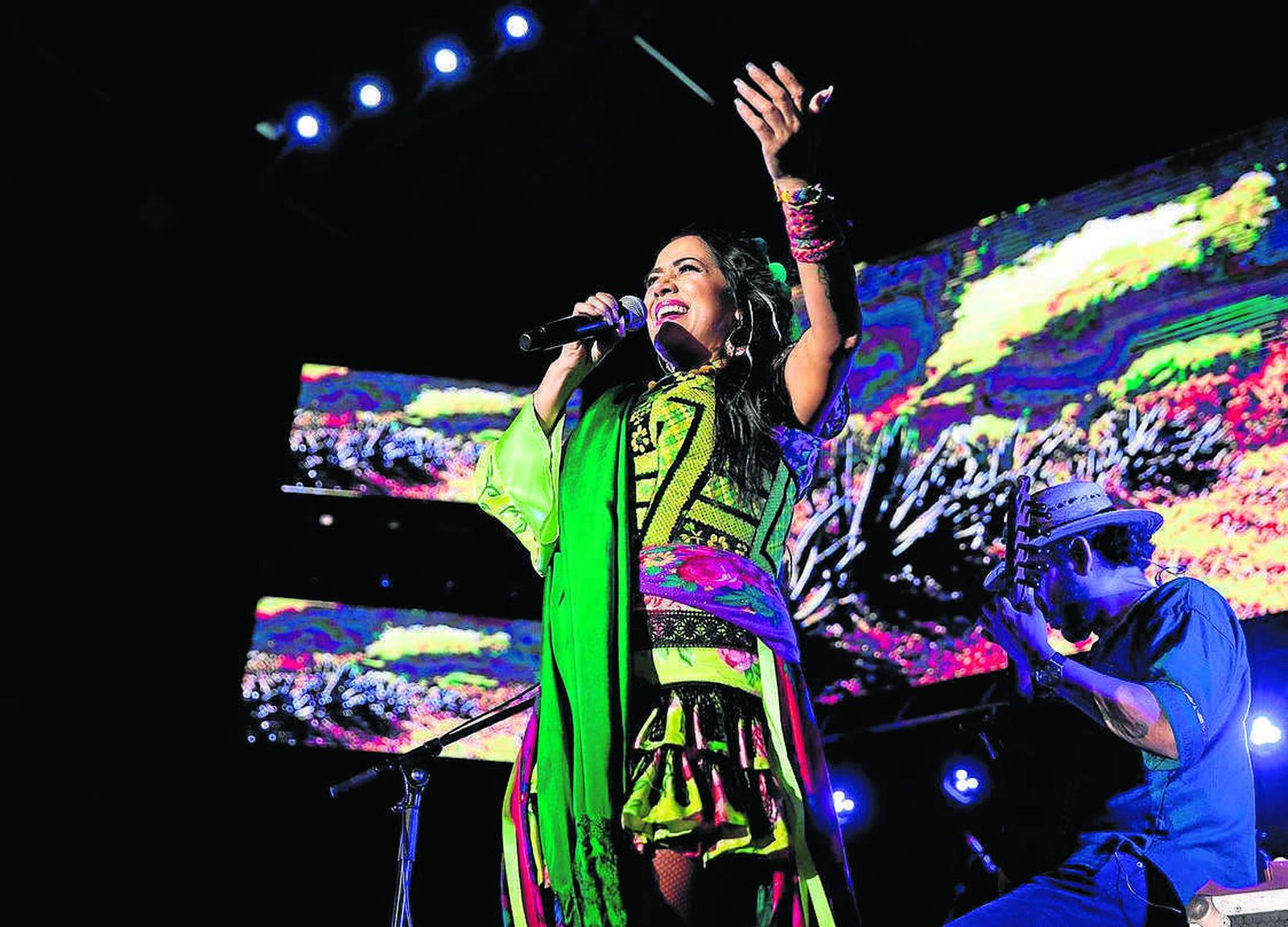 Lila Downs, en el Teatro de la Axerquía, el pasado jueves.