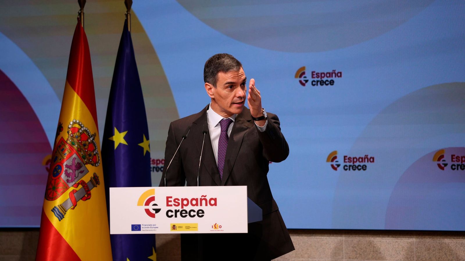Pedro Sánchez presenta el fondo España Crece