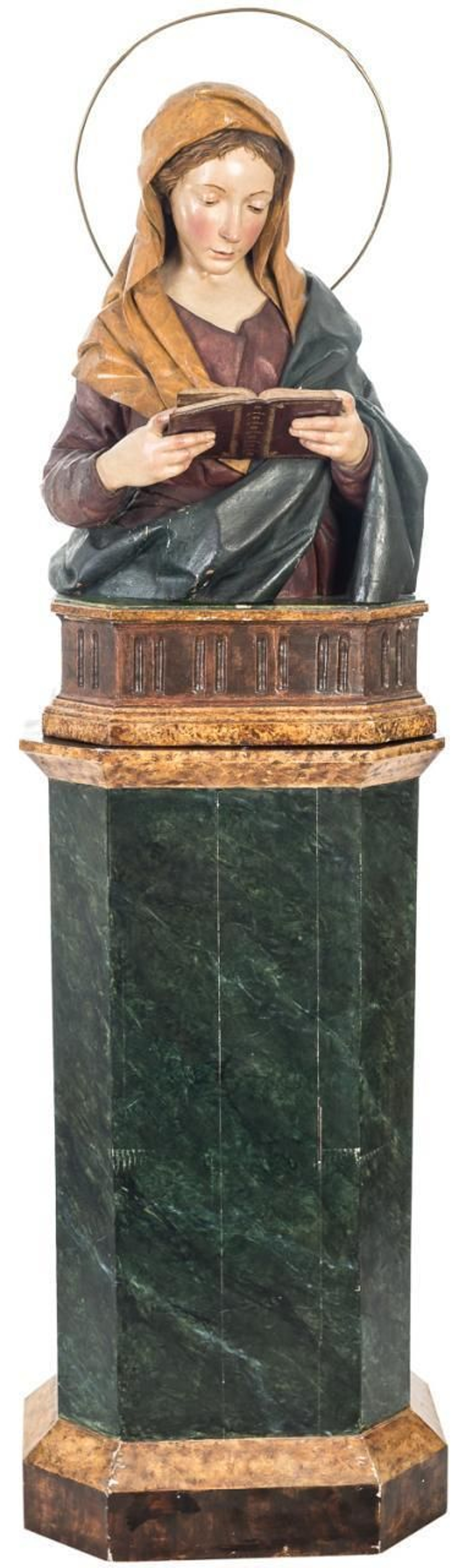 Detalle de 'Virgen leyendo' de Ramón Amadeu.