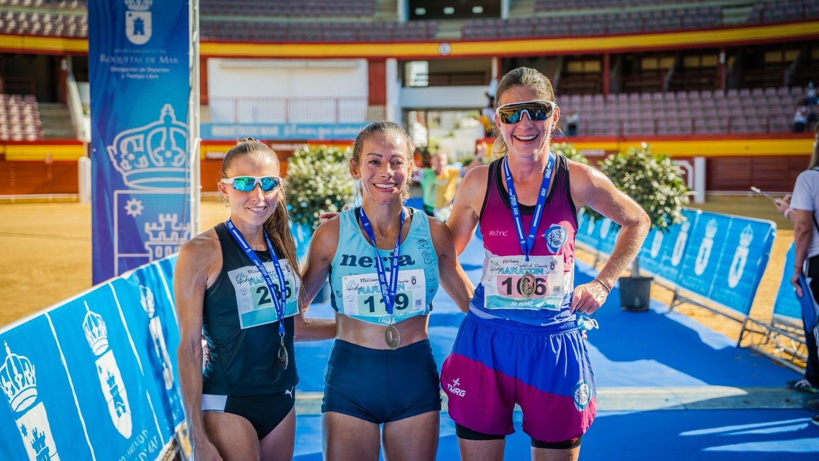 Las tres primeras clasificadas en la general femenina