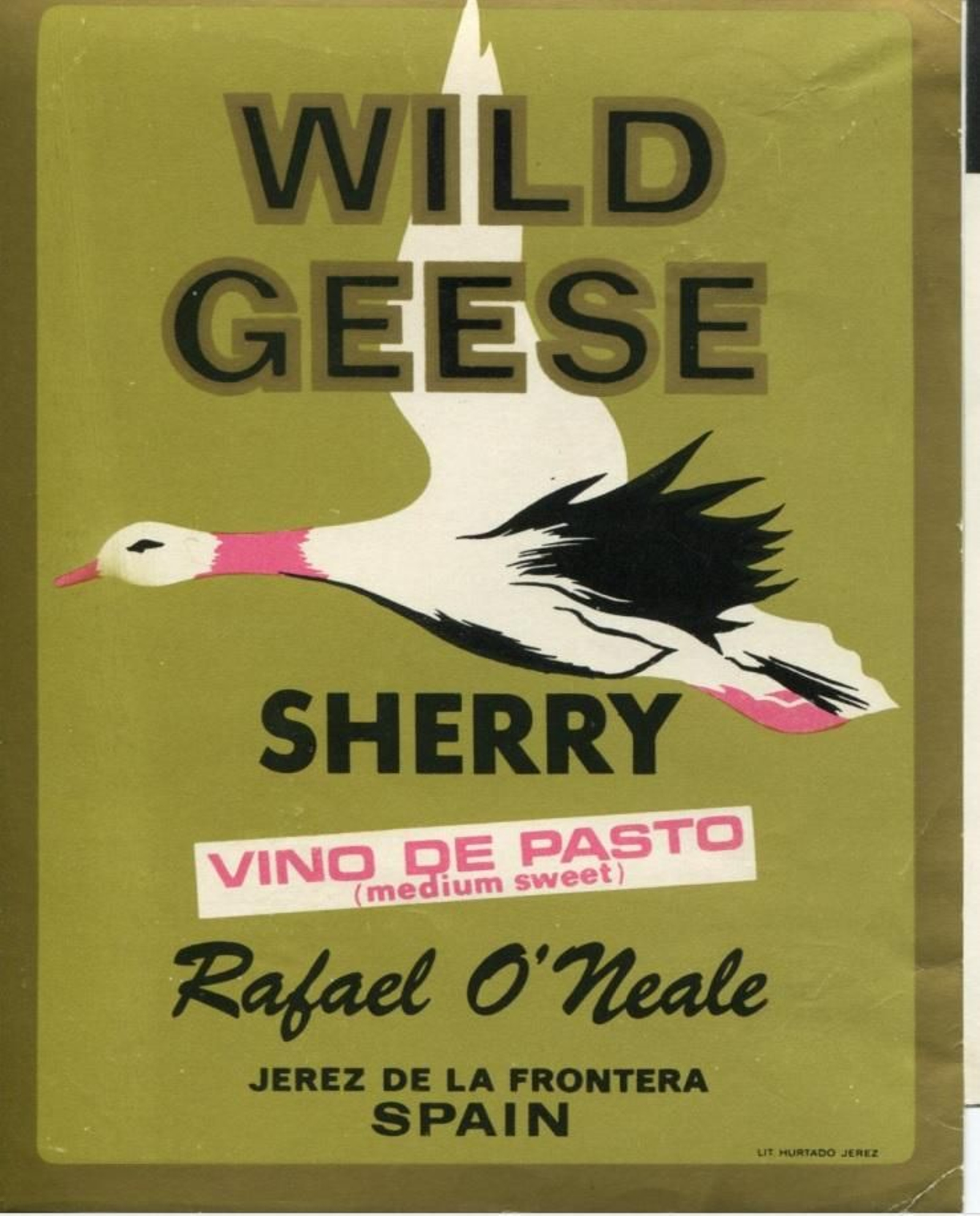 Etiqueta en homenaje a los Wild Geese, de O´Neale. Etiqueta en homenaje a los Wild Geese, de O´Neale.