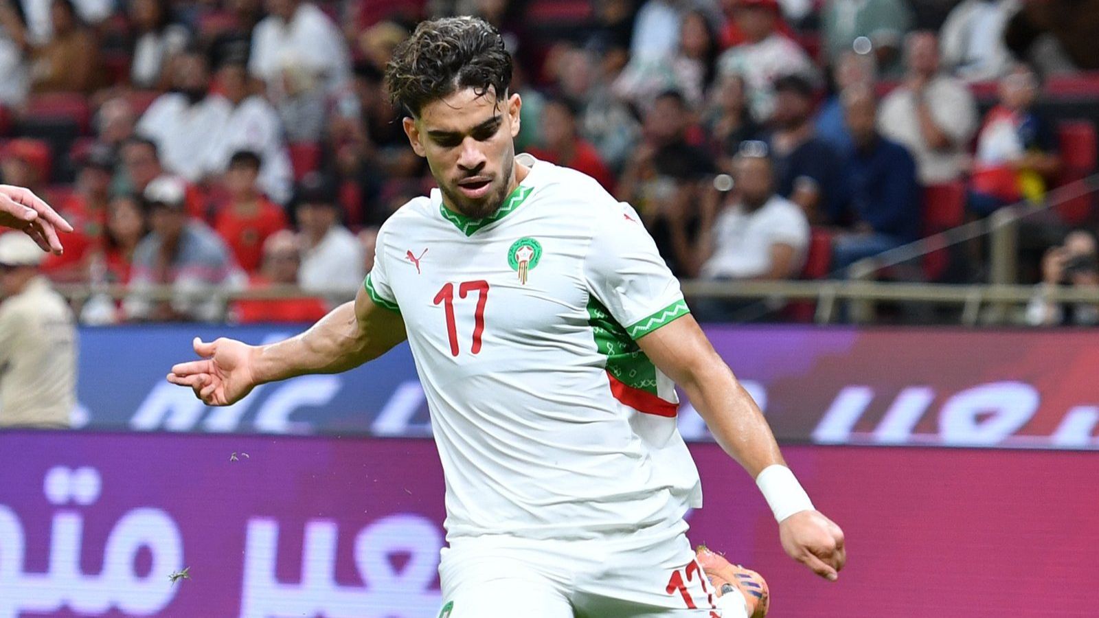 Abde, en acción con su selección.