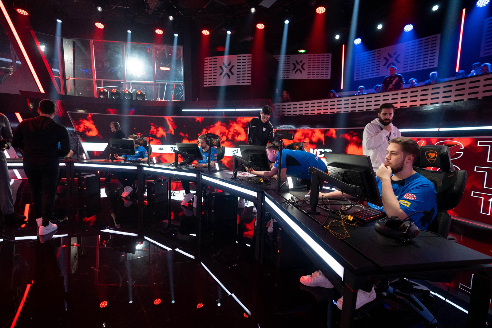 Instantes antes de la competición.