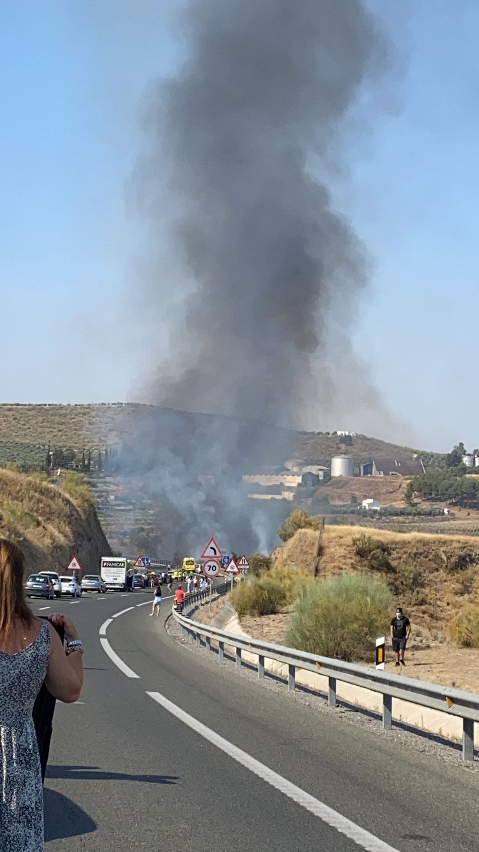 Momento del accidente.