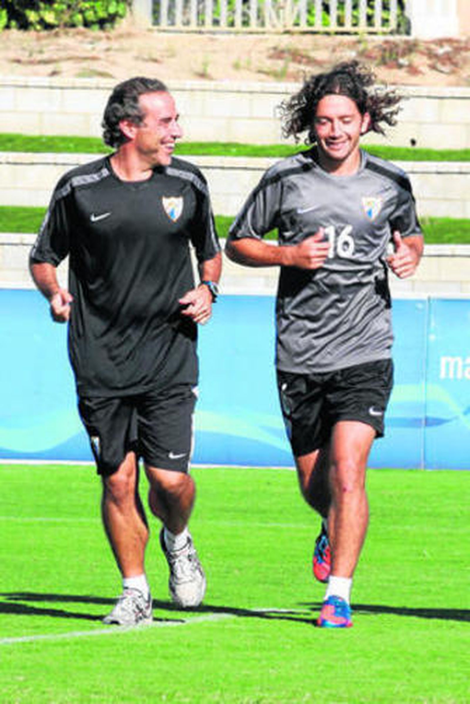 Iturra en la sesión de entrenamiento de ayer.