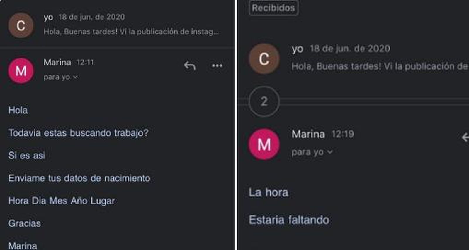 ¿Un trabajo o carta astral?