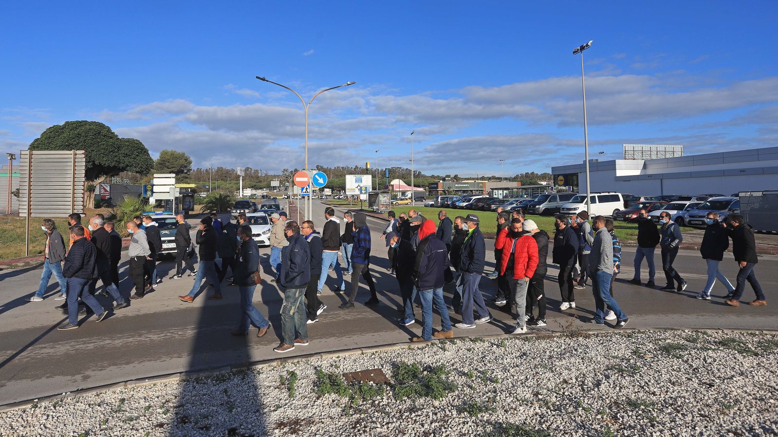 Fotos de los piquetes en el polígono de Palmones
