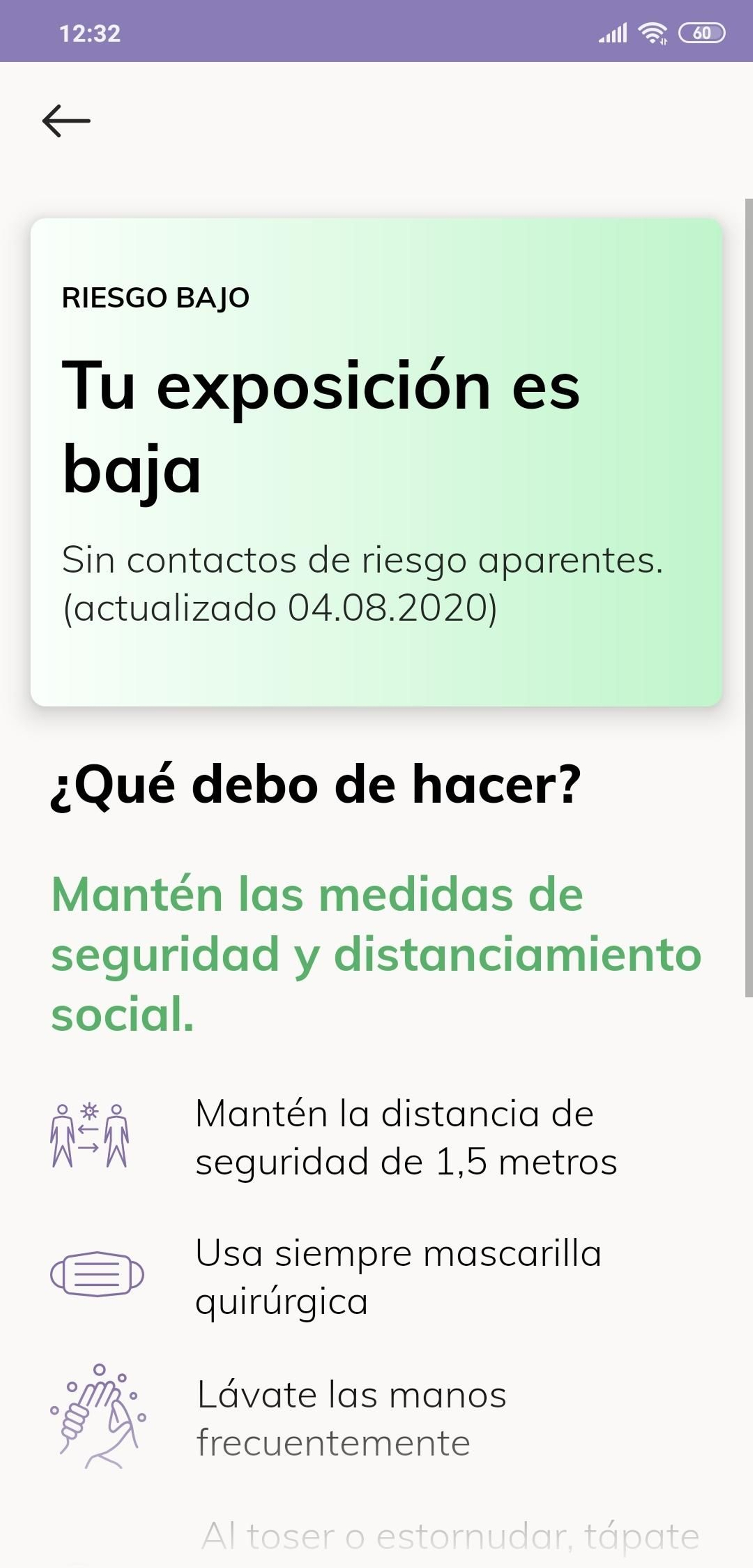 La aplicación informa de la exposición a posibles personas con coronavirus.