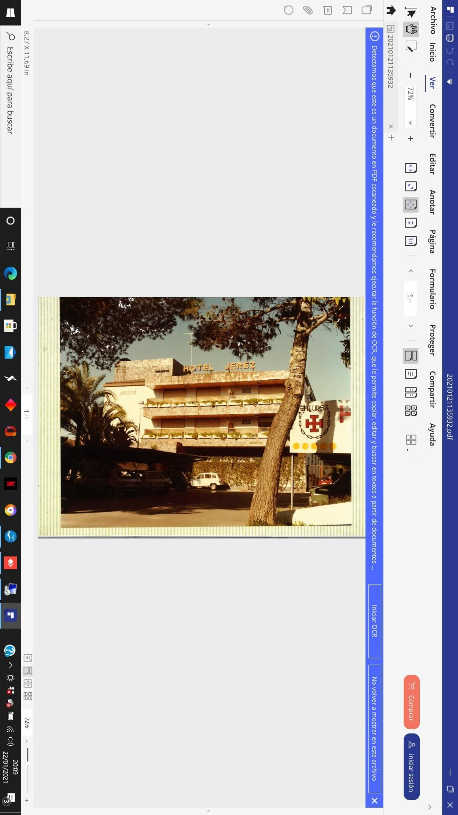 Vista del Hotel Jerez en sus inicios.