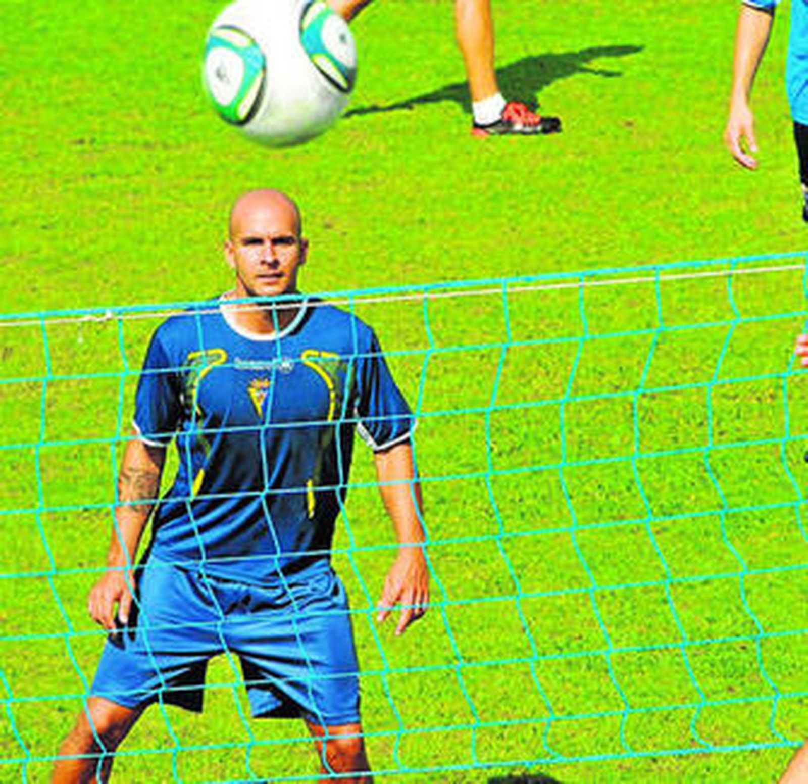 Vergara, en pleno entrenamiento.
