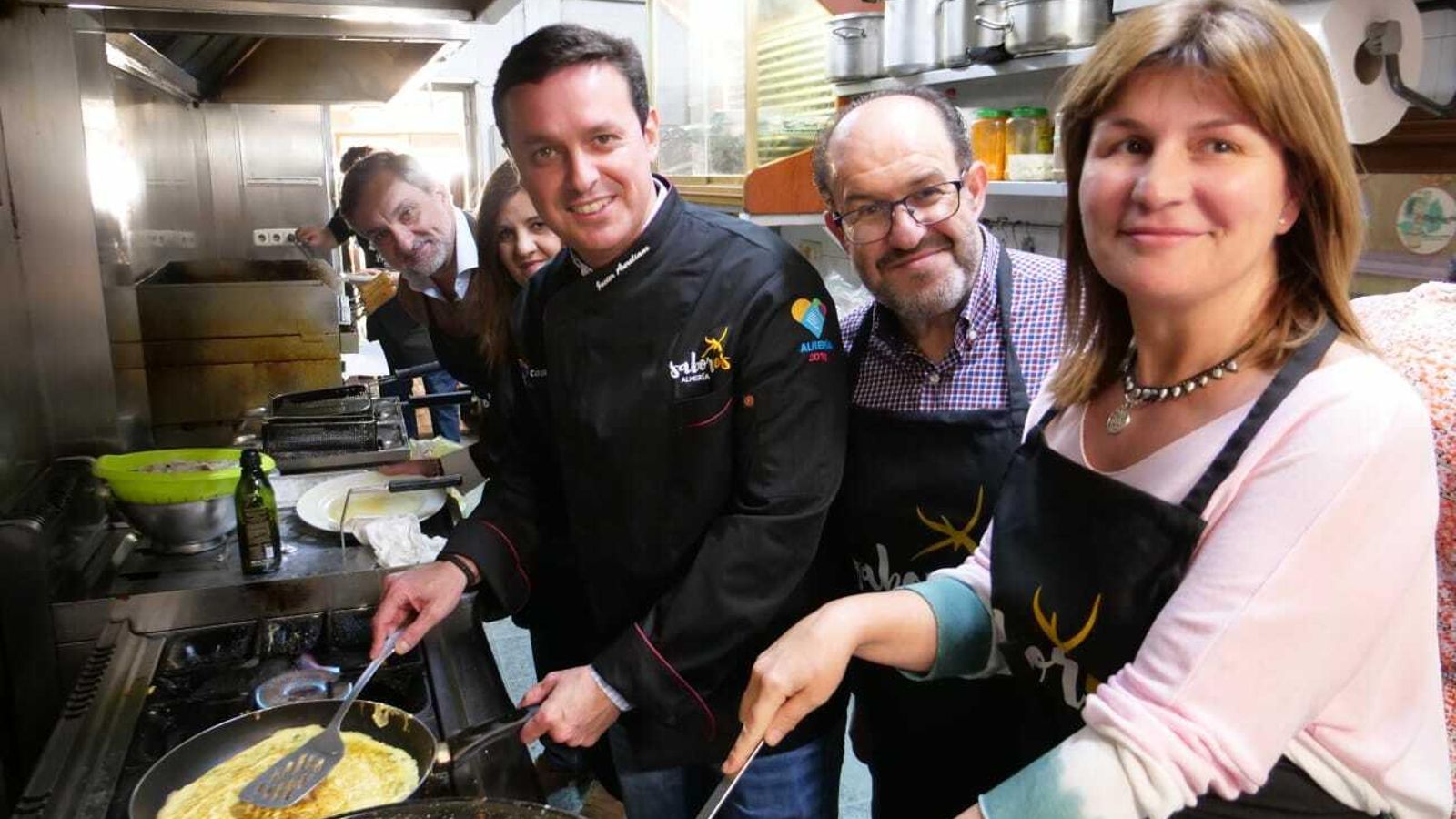 Javier A. García, junto al candidato del PP de Dalías, Francisco Lirola; Rosalía Espinosa y Ángel Escobar
