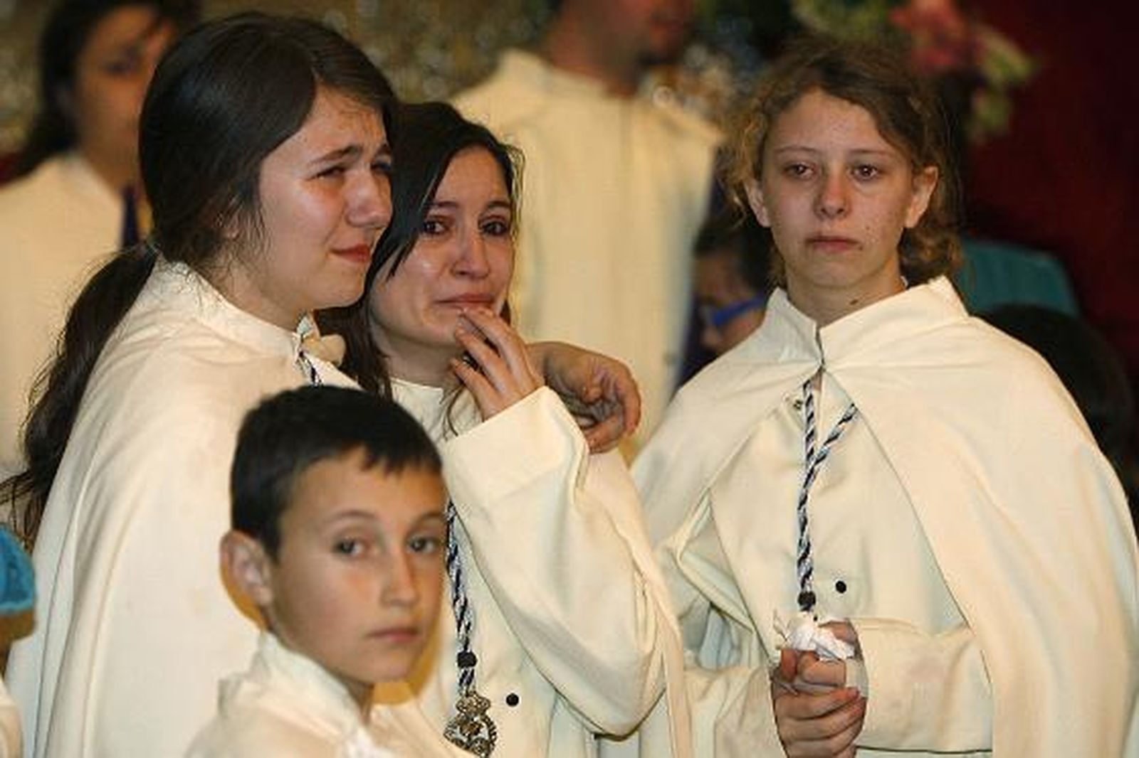 La hermandad del Prendimiento, otra de las afectadas por las lluvias en este Lunes Santo.

Foto: Jose Braza