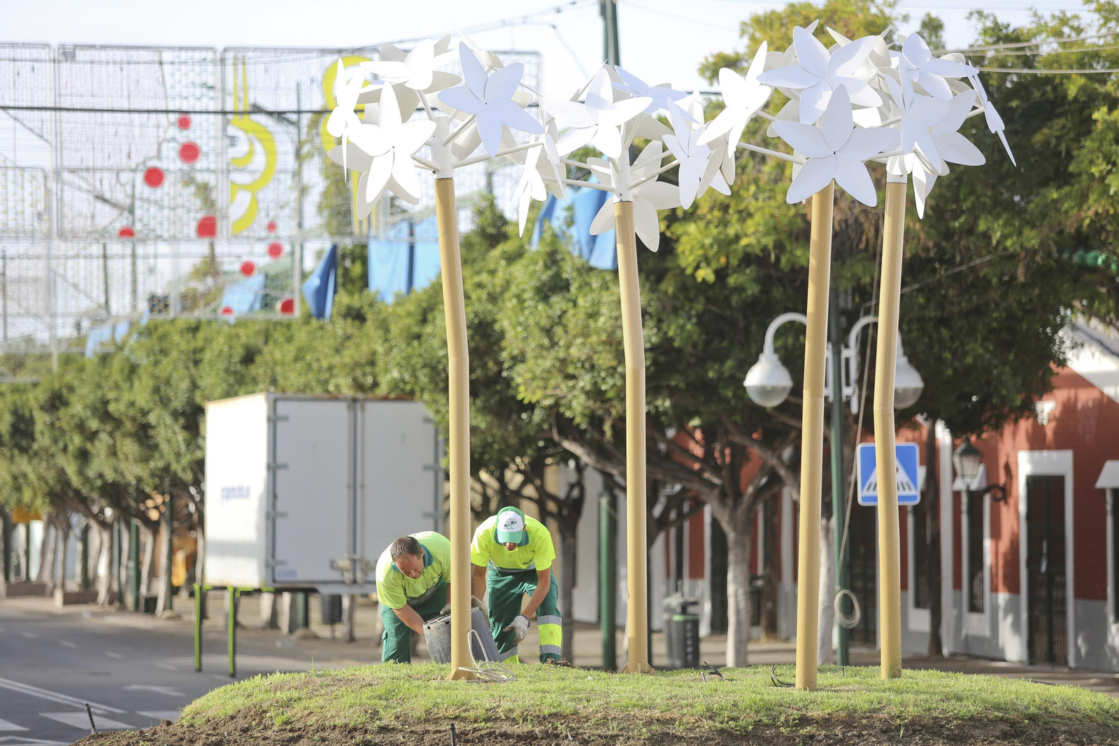 Últimos preparativos en el Real para la Feria de Málaga 2019