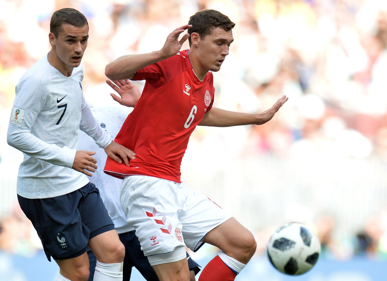 Las imágenes del Dinamarca-Francia