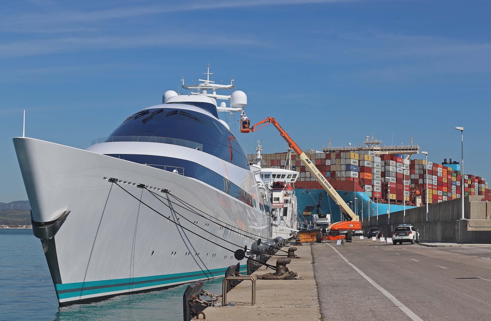 Escala del yate 'M/Y Yas' en el Puerto de Algeciras
