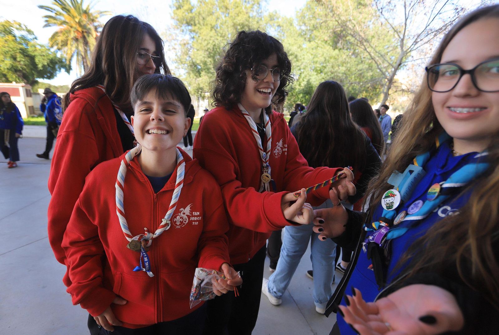 Imágenes de la reunión de scauts de la provincia en el Palacio de Deportes de Jerez
