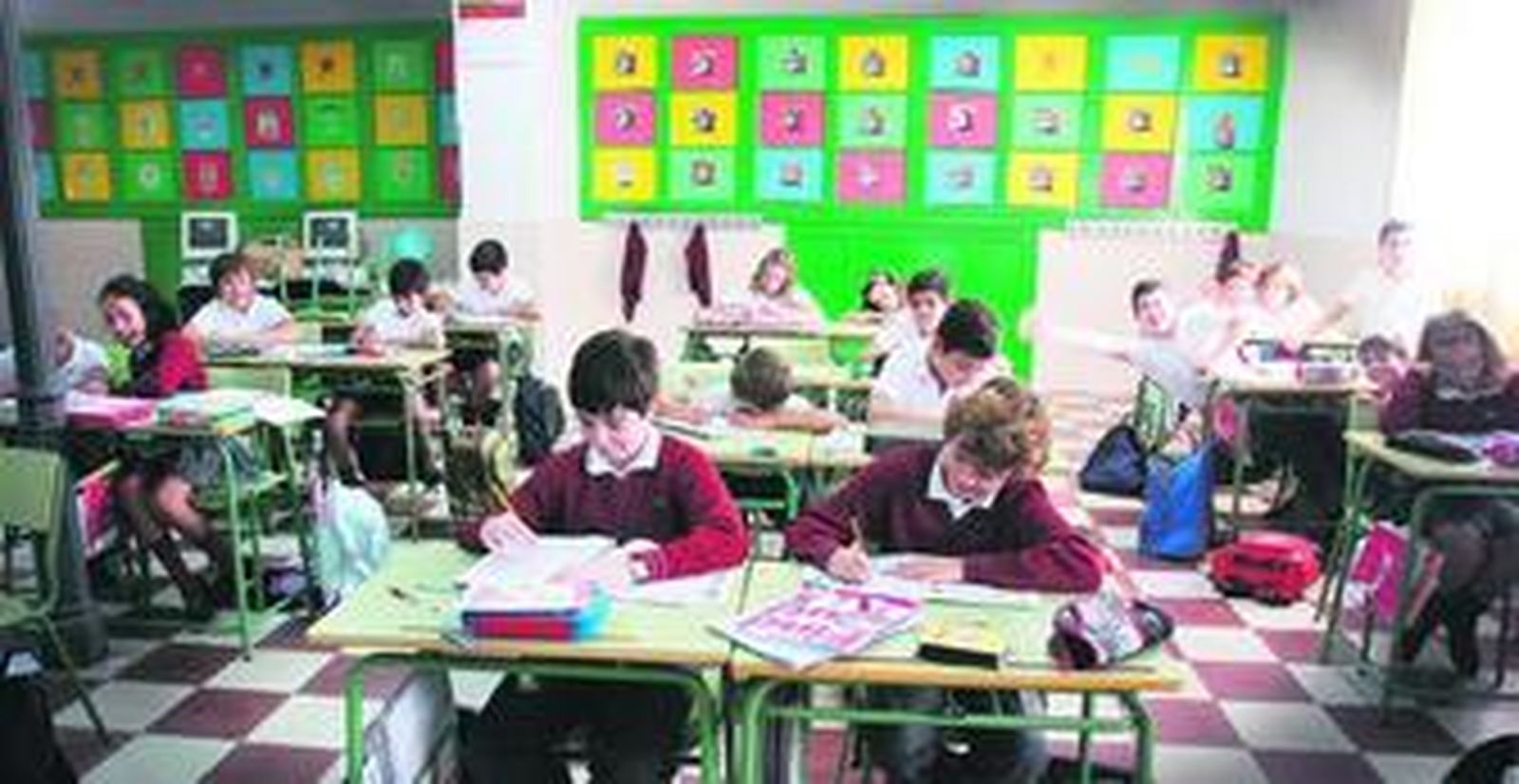 Una de las aulas de Primaria del colegio.