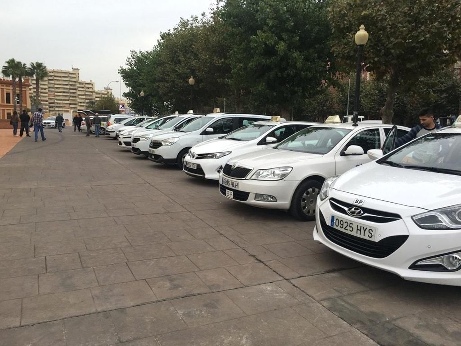 Una inspección anual de taxis en La Línea