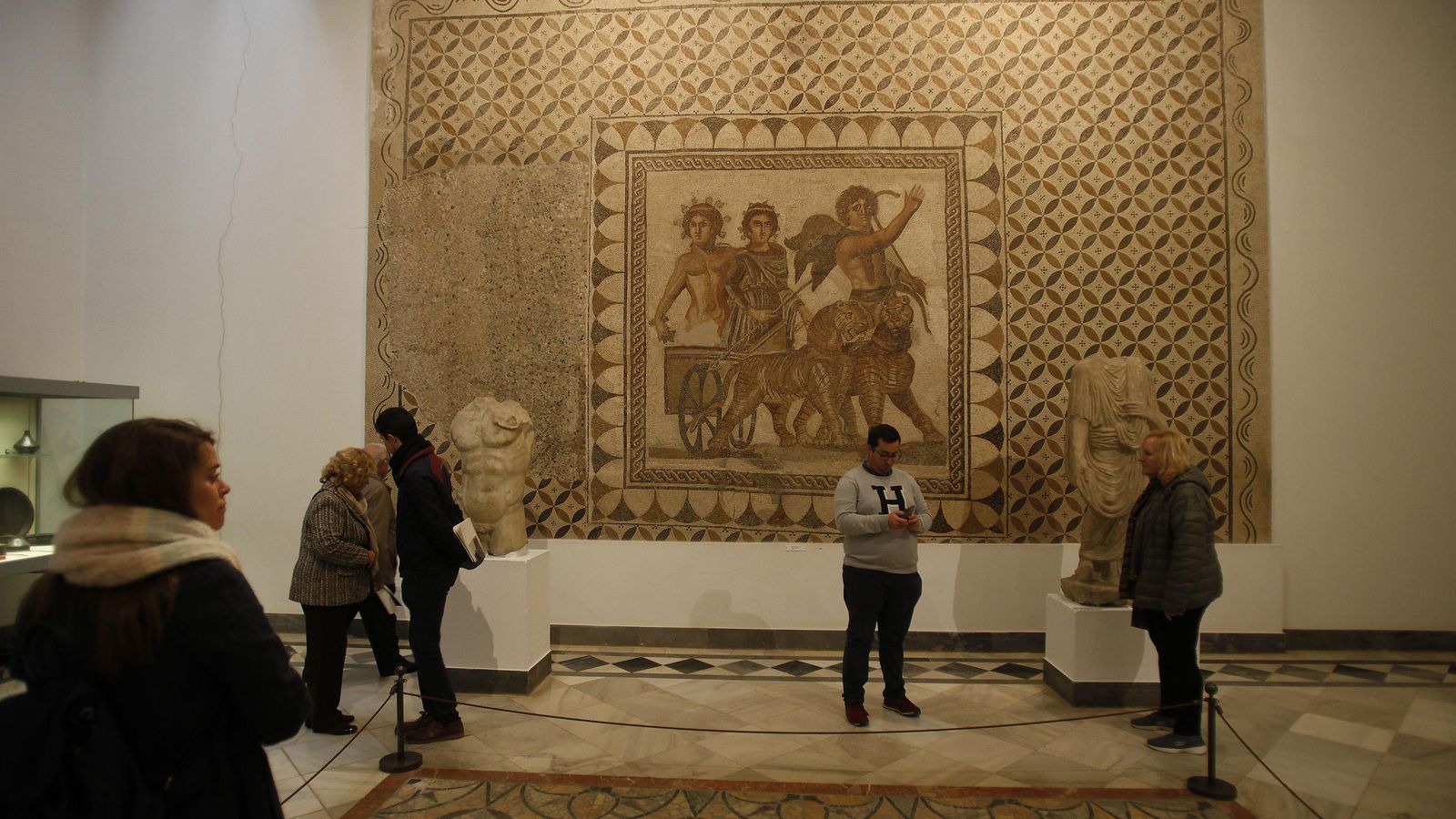 Uno de los grandes mosáicos romanos.