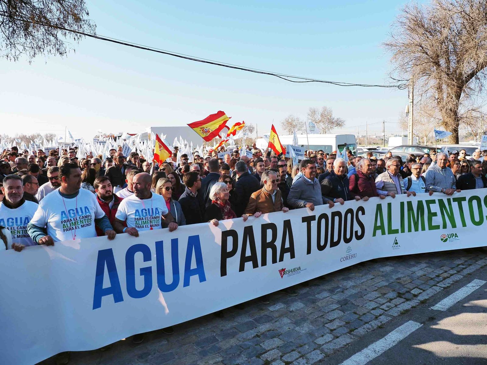 Movilización agraria el pasado 1 de febrero en Sevilla, protagonizada por el sector onubense.