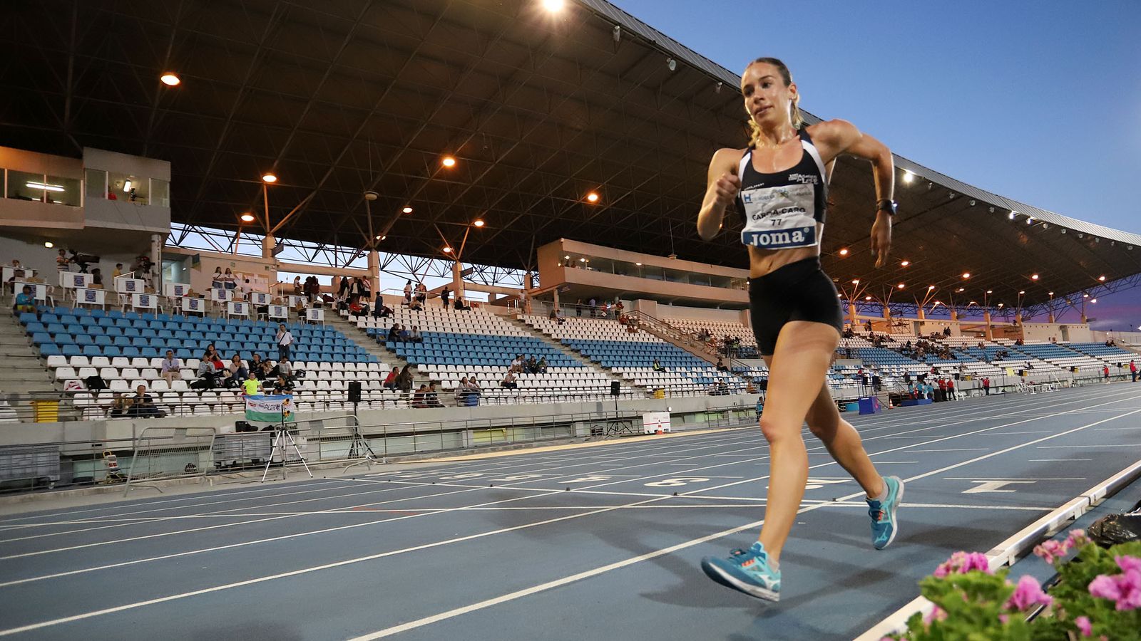 Laura García-Caro, durante el Meeting Iberoamericano celebrado en junio en Huelva.