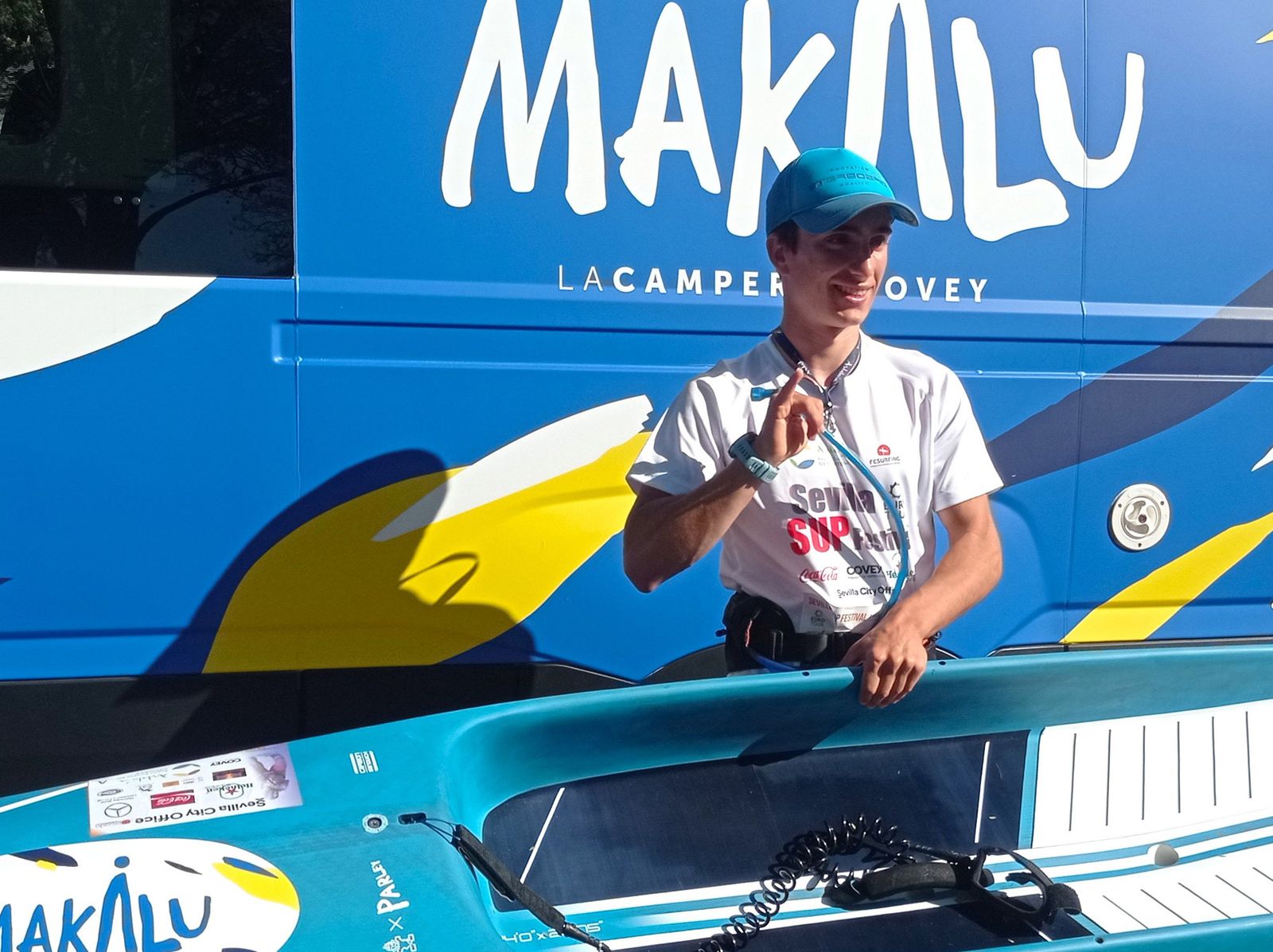 El onubense Augusto García Jr en el podio de Sevilla