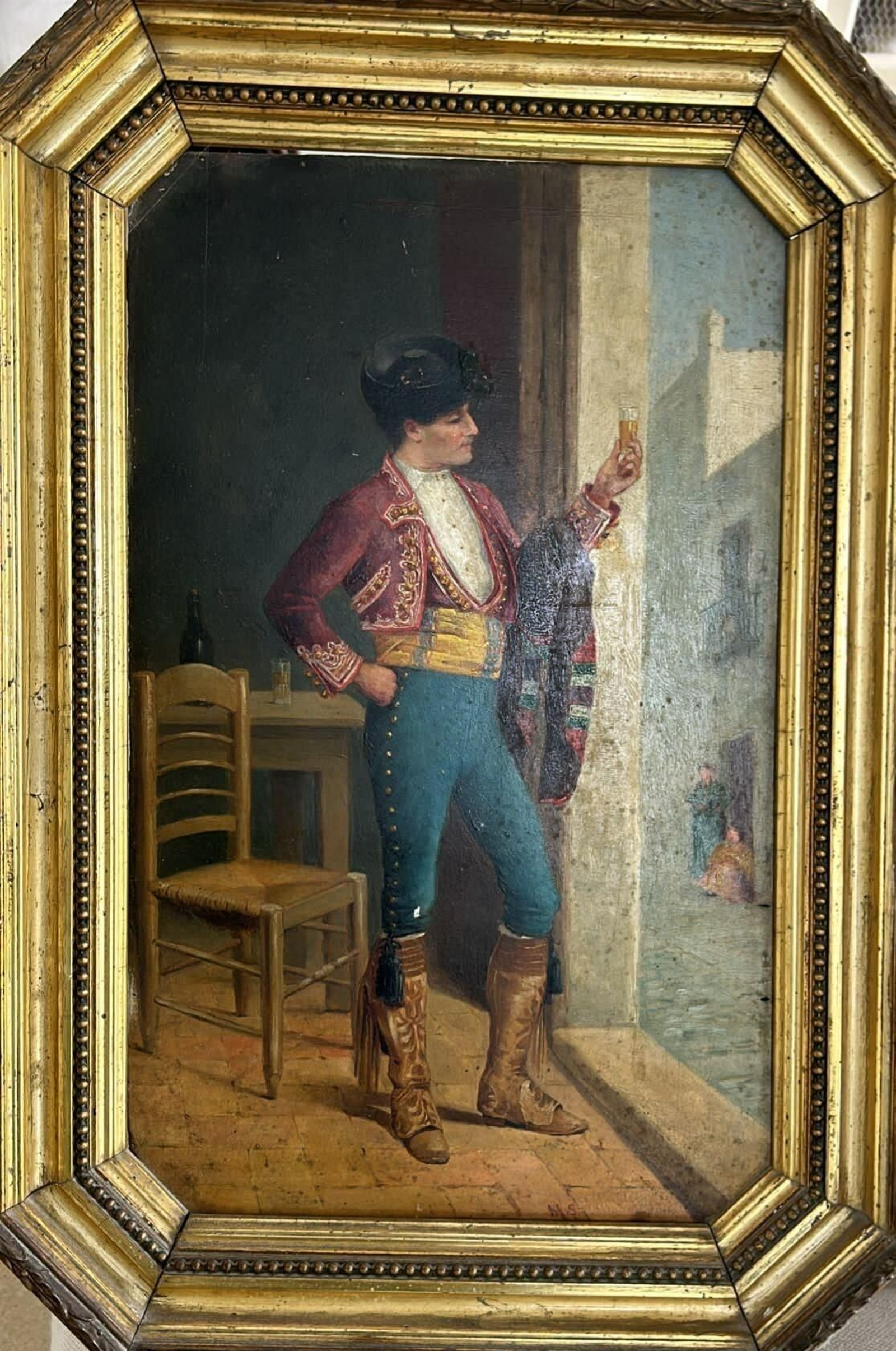 Cuadro costumbrista que inspiró la etiqueta de Juan B. González.