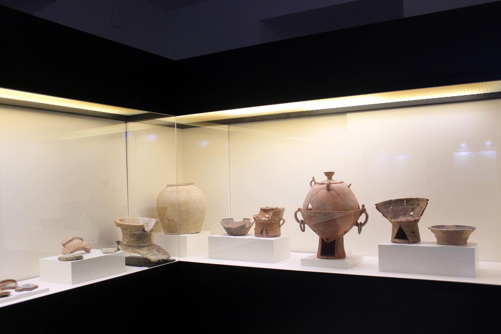 Una vitrina del Museo Arqueológico de Estepona.