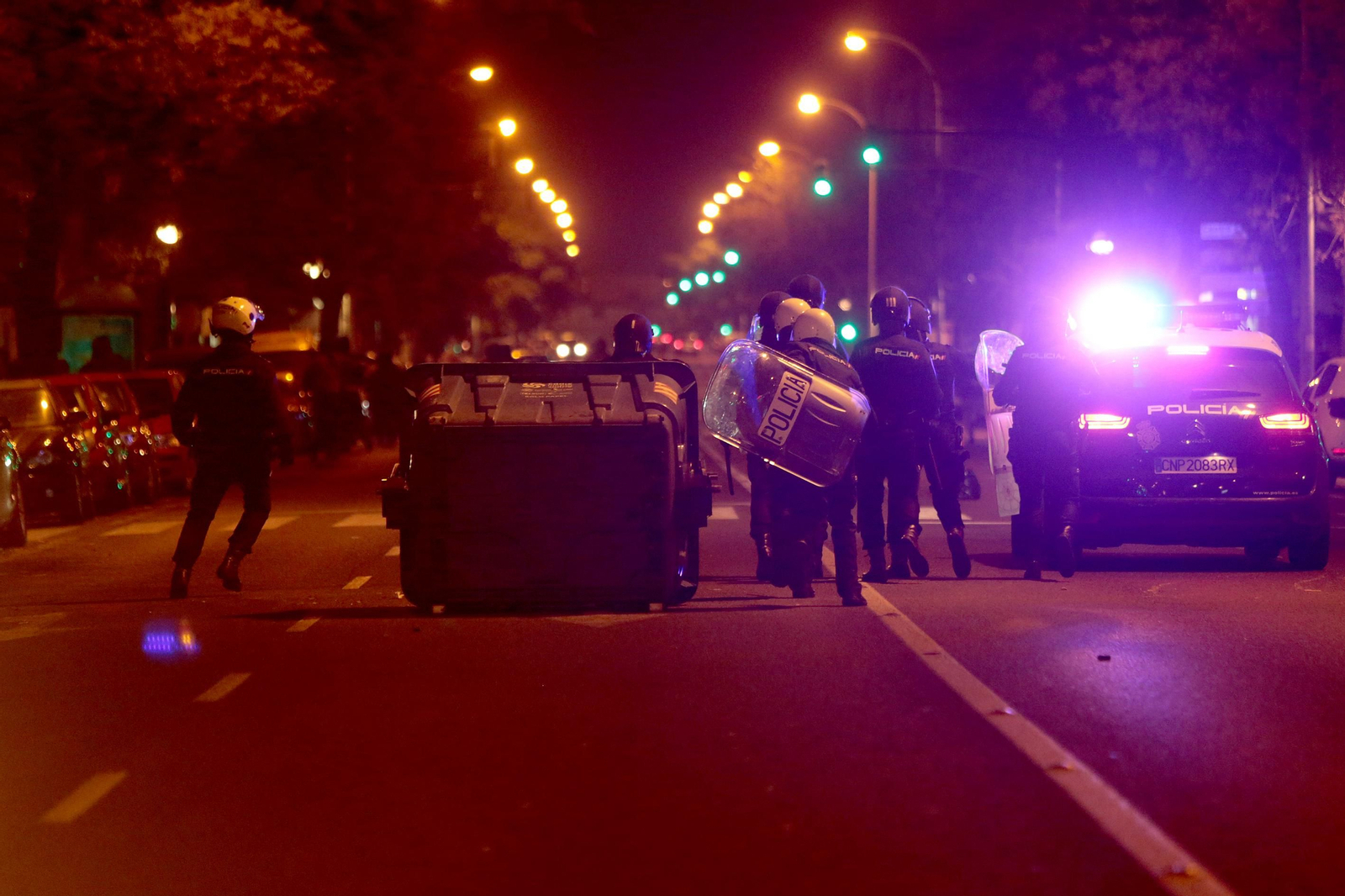 Disturbios en la manifestación de Cádiz