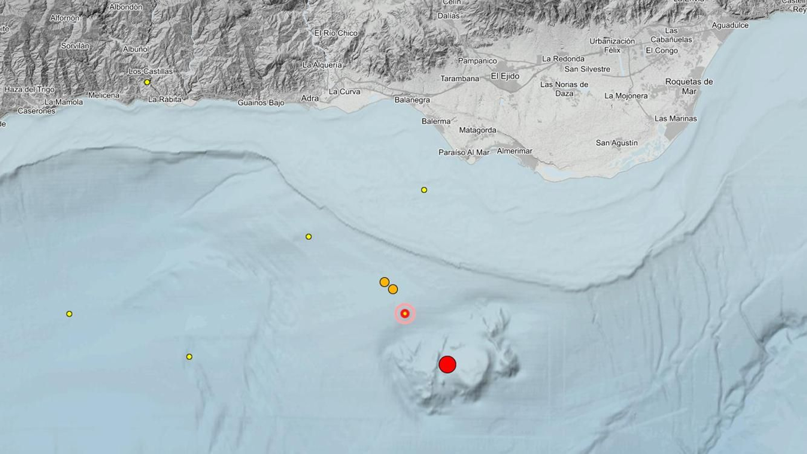 Réplicas del terremoto de este miércoles por la noche en Almería.
