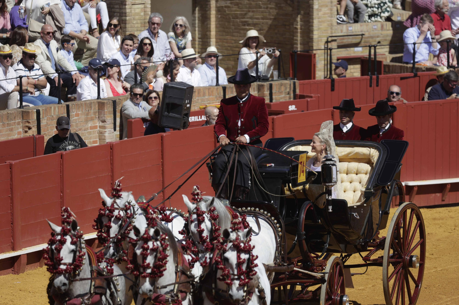 Las imágenes de la exhibición  de enganches en la Maestranza