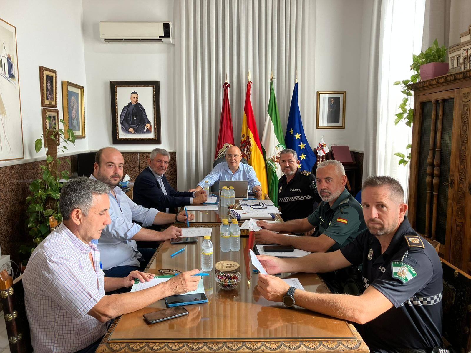 Domingo Fernández,  alcalde de Huércal-Overa, ha encabezado la Junta de Seguridad Local.