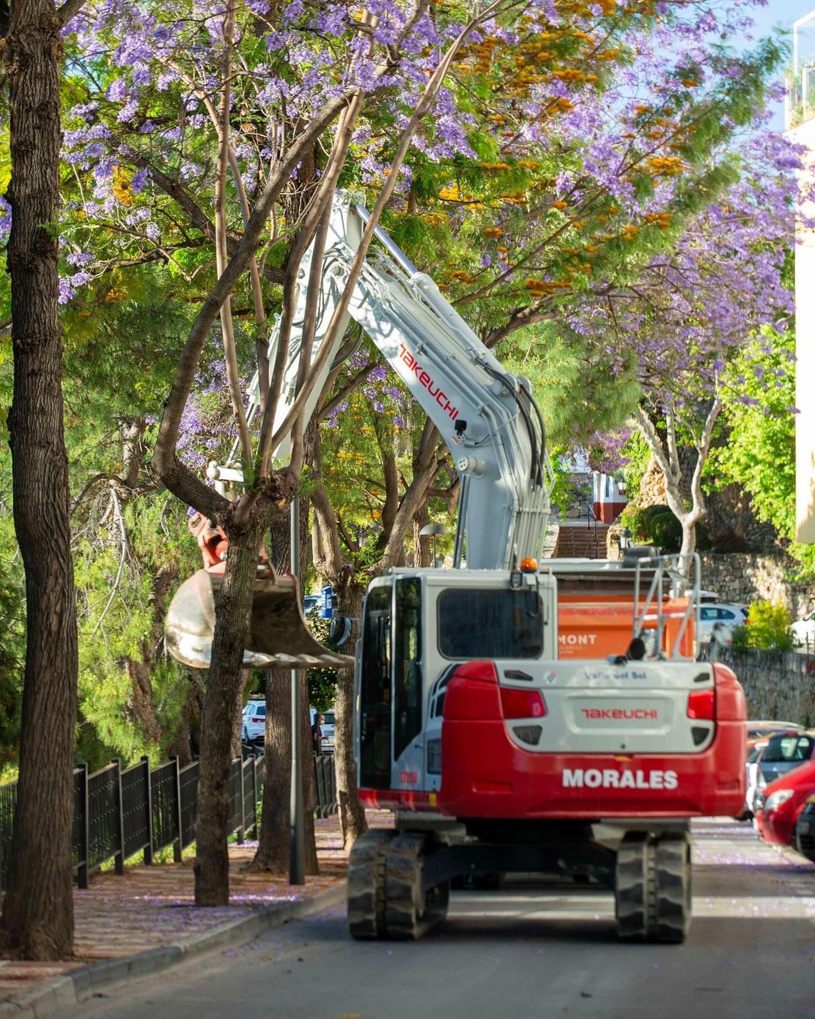 Trabajos en la vía pública.