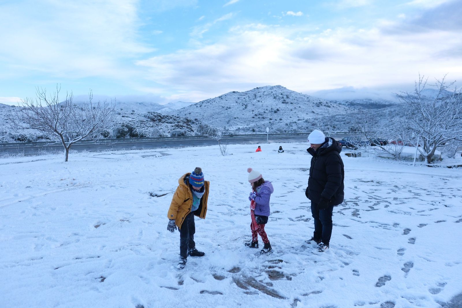 La nieve tiñe de blanco la Serranía de Ronda