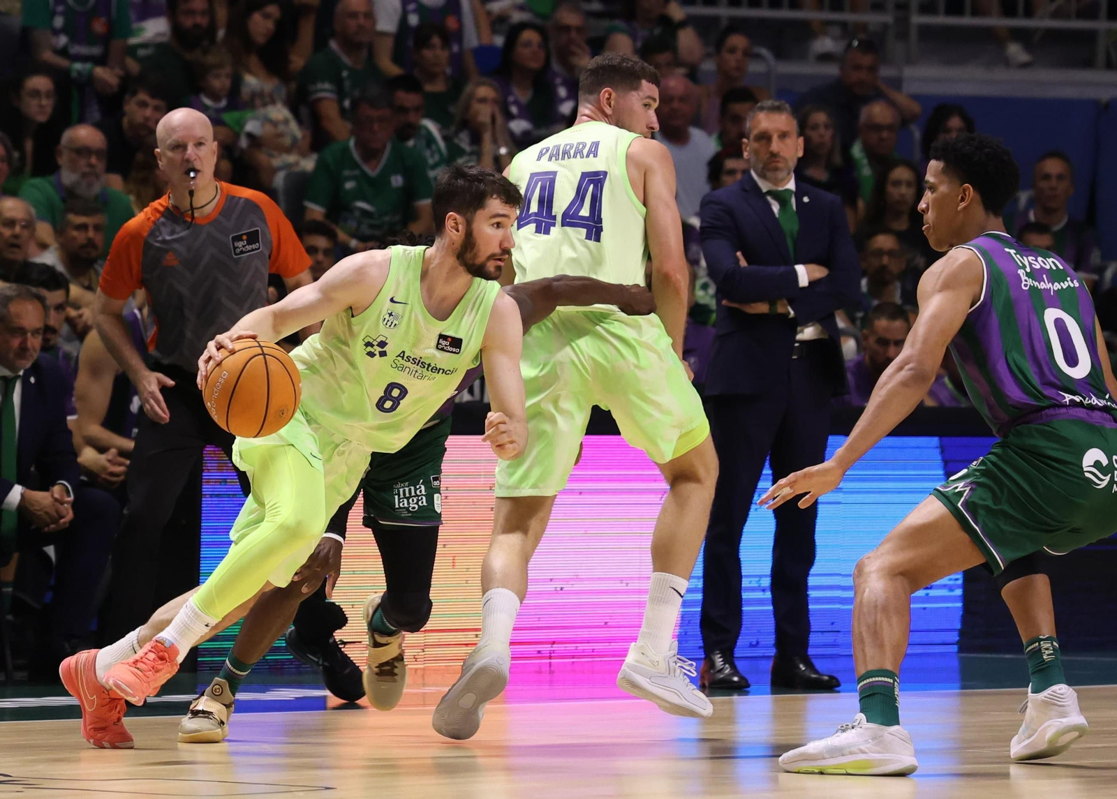 Brizuela, ante el Unicaja.