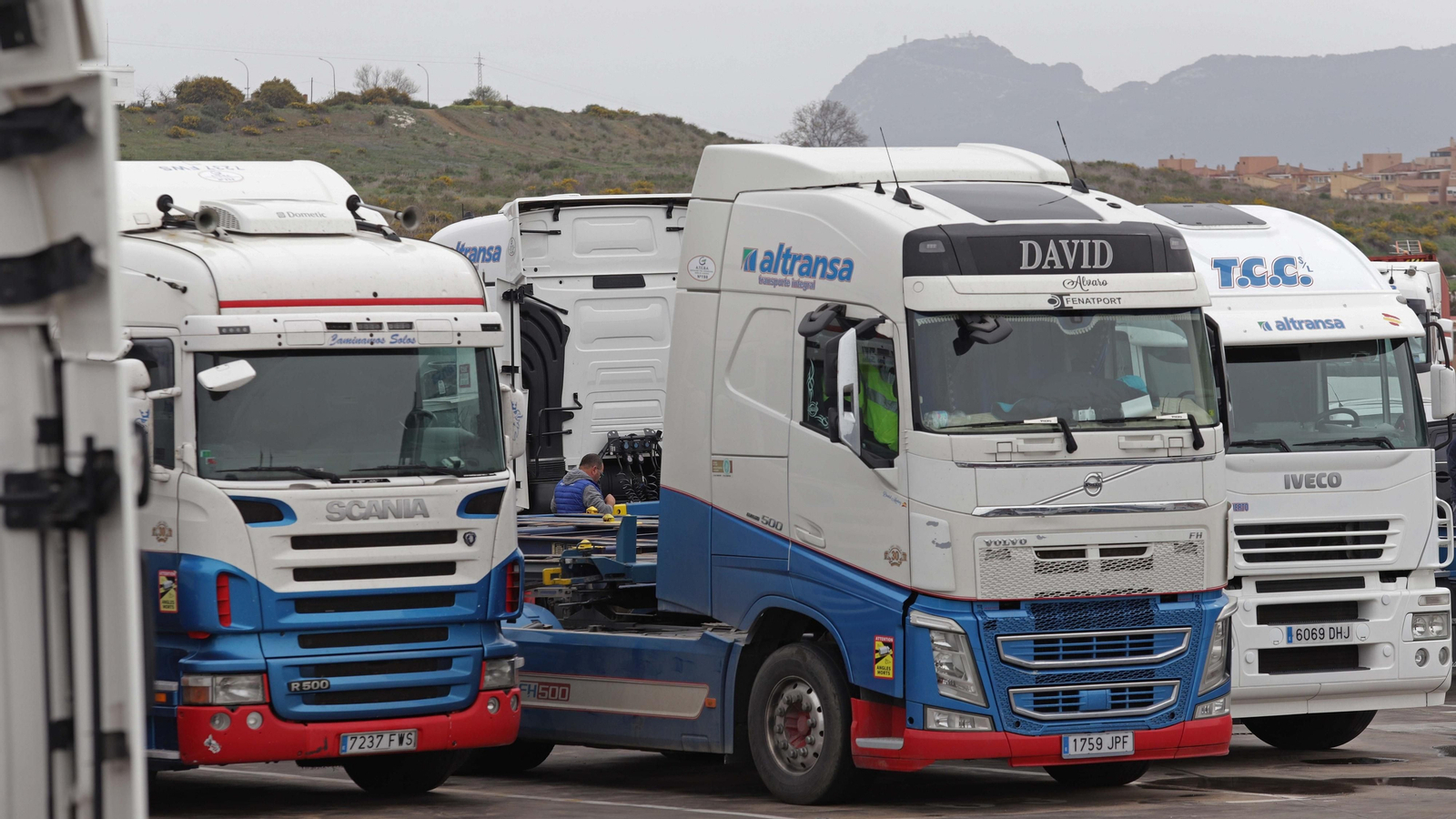 Fotos de la cuarta jornada de huelga de camioneros en Algeciras