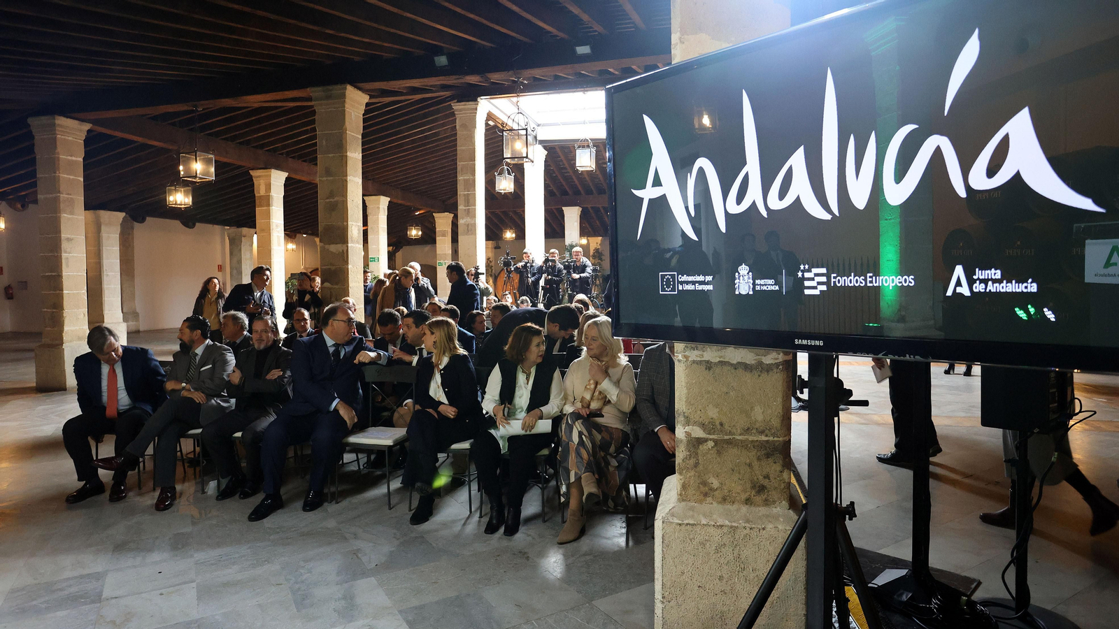 Presentación del stand de Andalucía en Fitur en Bodegas González Byass de Jerez Presentación del stand de Andalucía en Fitur en Bodegas González Byass de Jerez
