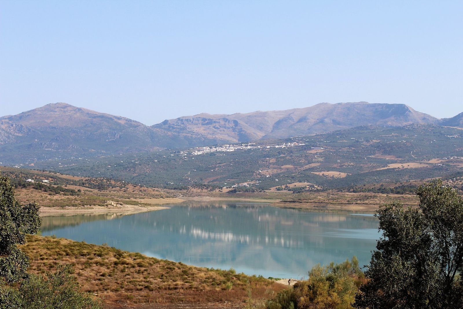 El estado del embalse de La Viñuela esta pasada semana.