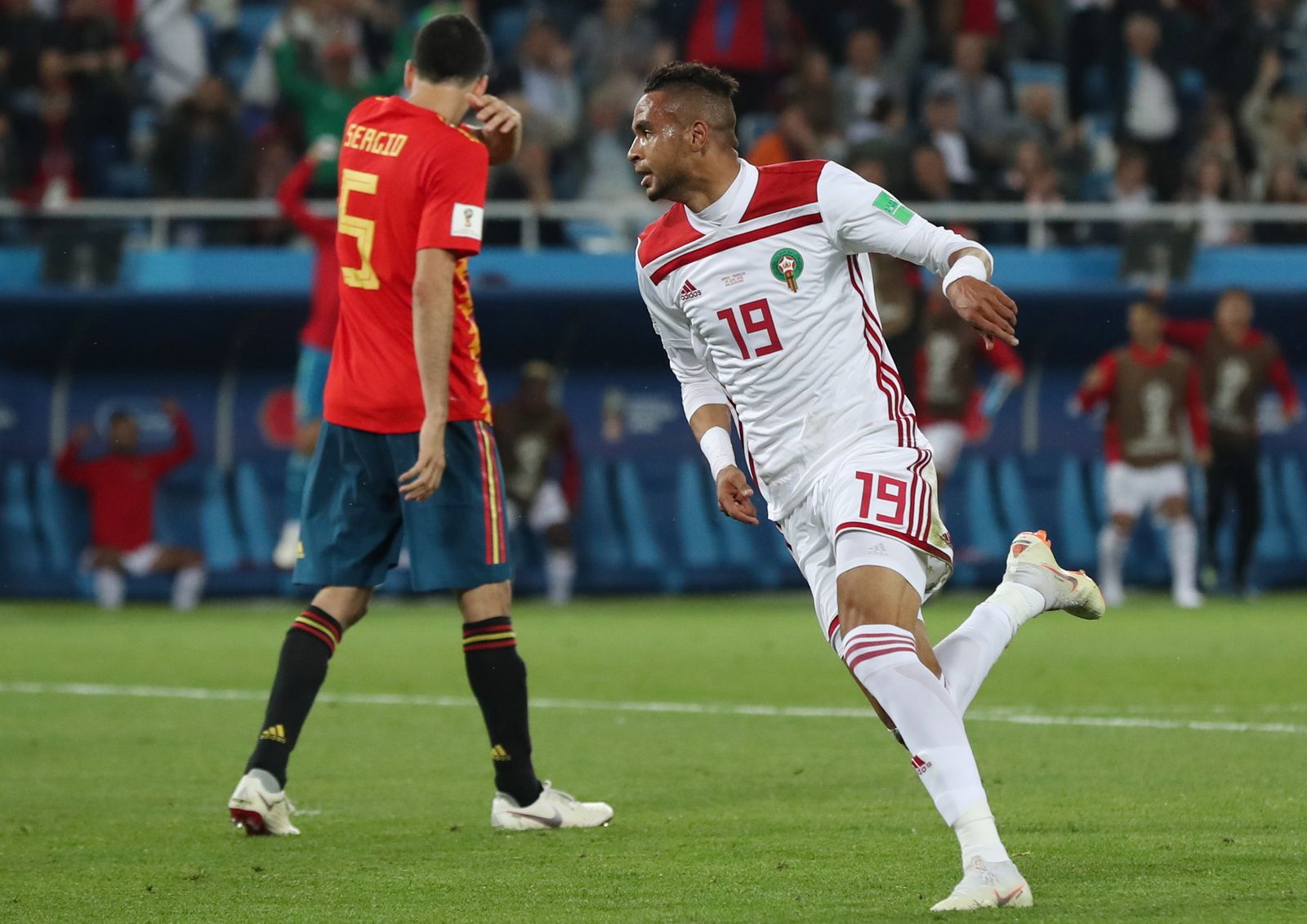 Las imágenes del España-Marruecos